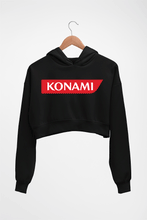 Load image into Gallery viewer, Konami Crop HOODIE FOR WOMEN-Black-Ektarfa.online
