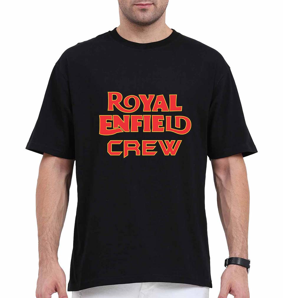 Royal Enfield Crew Oversized T-Shirt for Men-Black-Ektarfa.online