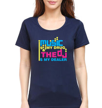 Load image into Gallery viewer, Music T-Shirt for Women-Navy Blue-Ektarfa.online
