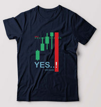 Load image into Gallery viewer, Share Market(Stock Market) T-Shirt for Men-S(38 Inches)-Navy Blue-Ektarfa.online
