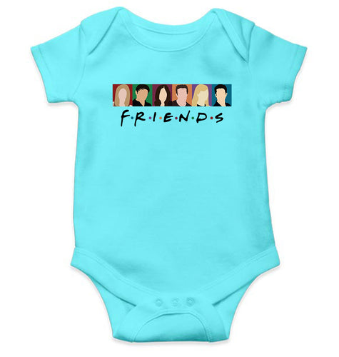 Friends Kids Romper For Baby Boy/Girl-0-5 Months(18 Inches)-Sky Blue-Ektarfa.online