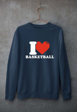 Load image into Gallery viewer, I Love Basketball Unisex Sweatshirt for Men/Women-Navy blue-Ektarfa.online
