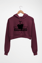 Load image into Gallery viewer, Stone Cold Steve Austin (WWE) Crop HOODIE FOR WOMEN-Maroon-Ektarfa.online
