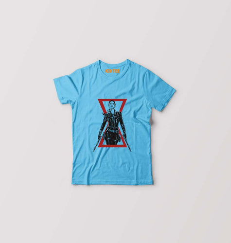 Black Widow Kids T-Shirt for Boy/Girl-Light Blue-Ektarfa.online