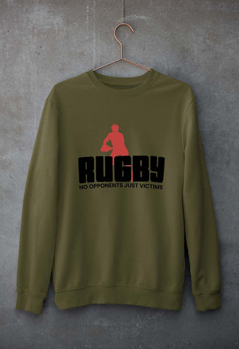 Rugby Unisex Sweatshirt for Men/Women-Olive Green-Ektarfa.online