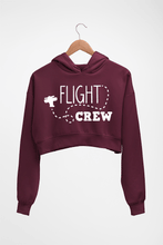 Load image into Gallery viewer, Flight Crew Crop HOODIE FOR WOMEN-Maroon-Ektarfa.online
