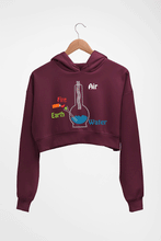 Load image into Gallery viewer, Element Bong Crop HOODIE FOR WOMEN-Maroon-Ektarfa.online
