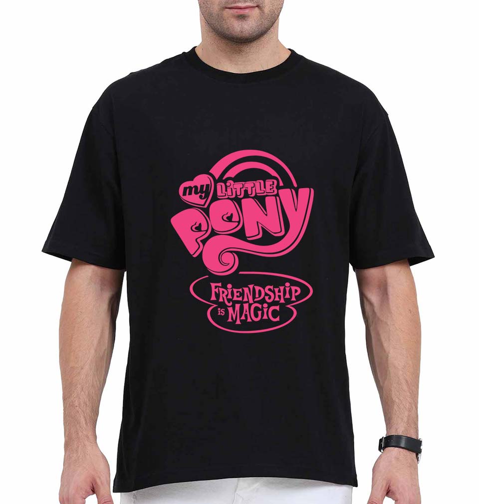 My Little Pony Oversized T-Shirt for Men-Black-Ektarfa.online