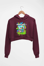Load image into Gallery viewer, Minecraft Crop HOODIE FOR WOMEN-Maroon-Ektarfa.online

