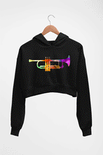 Load image into Gallery viewer, Trumpet Crop HOODIE FOR WOMEN-Black-Ektarfa.online
