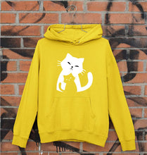Load image into Gallery viewer, Cat Unisex Hoodie for Men/Women-S(40 Inches)-Mustard Yellow-Ektarfa.online
