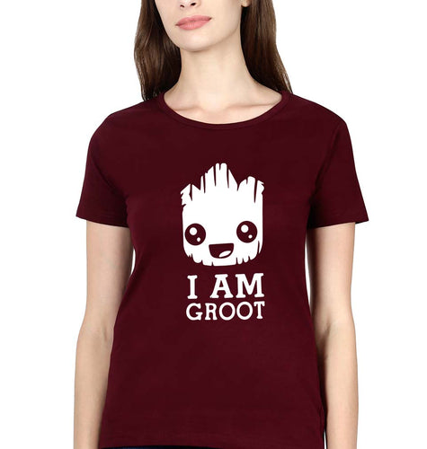 Groot T-Shirt for Women-Maroon-Ektarfa.online