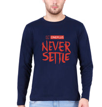 Load image into Gallery viewer, OnePlus Full Sleeves T-Shirt for Men-Navy Blue-Ektarfa.online
