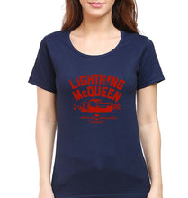 Load image into Gallery viewer, Lightning McQueen T-Shirt for Women-Navy Blue-Ektarfa.online
