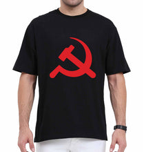 Load image into Gallery viewer, Communist party Oversized T-Shirt for Men-Black-Ektarfa.online
