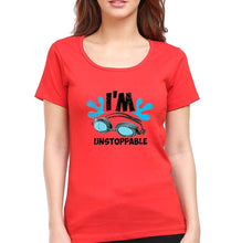 Load image into Gallery viewer, Swimming T-Shirt for Women-Red-Ektarfa.online
