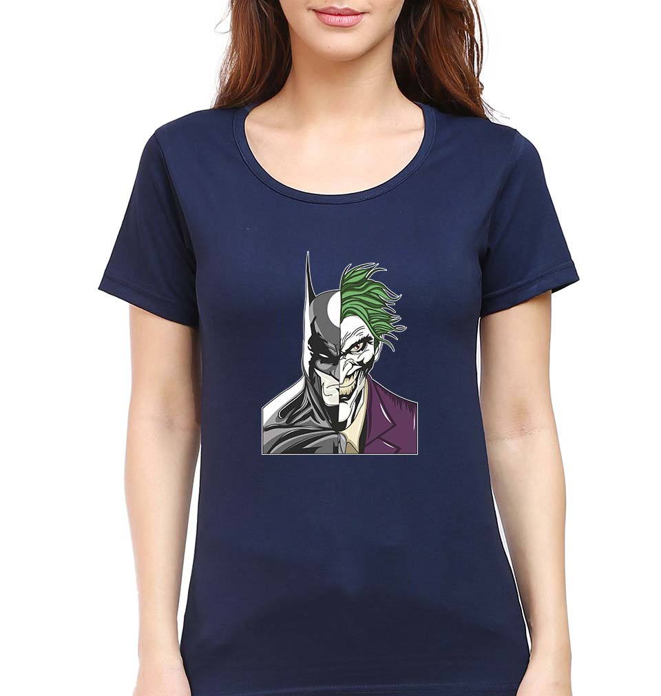 Batman Joker T-Shirt for Women-Navy Blue-Ektarfa.online