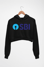 Load image into Gallery viewer, State Bank of India(SBI) Crop HOODIE FOR WOMEN-Black-Ektarfa.online
