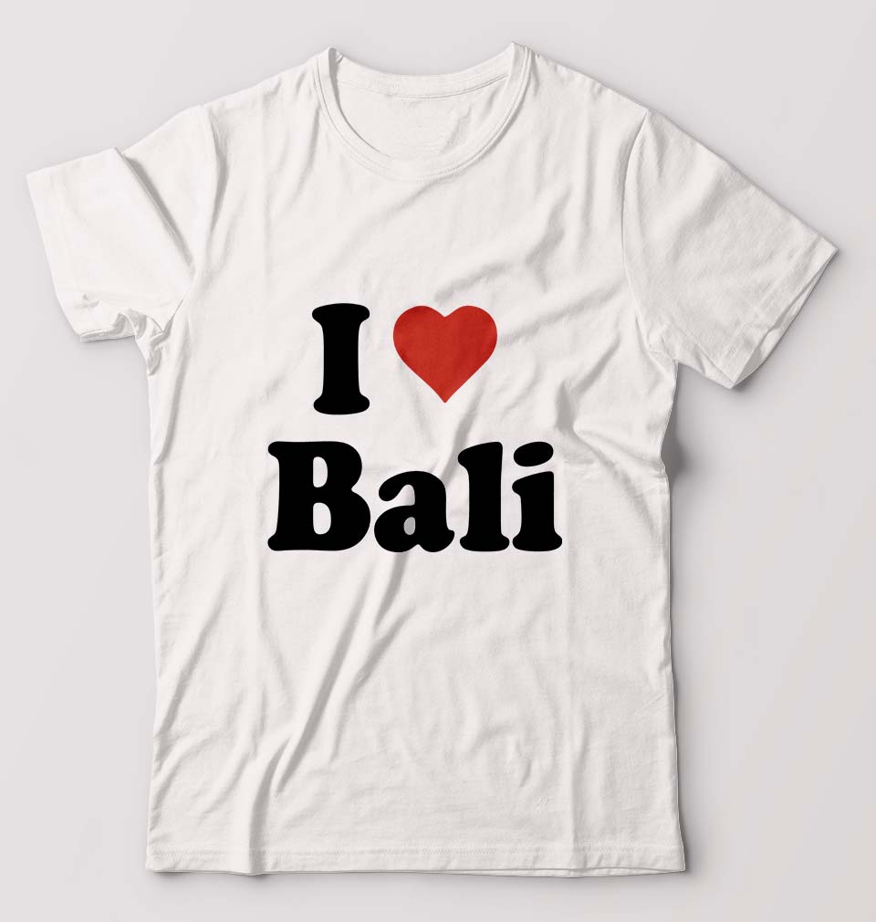 I Love Bali T-Shirt for Men-White-Ektarfa.online