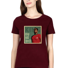 Load image into Gallery viewer, Eusébio T-Shirt for Women-Maroon-Ektarfa.online
