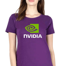 Load image into Gallery viewer, Nvidia T-Shirt for Women-Purple-Ektarfa.online
