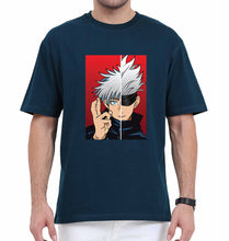Load image into Gallery viewer, Sukuna Anime Oversized T-Shirt for Men-Petrol Blue-Ektarfa.online
