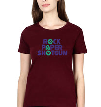 Load image into Gallery viewer, Rock Paper Shotgun T-Shirt for Women-Maroon-Ektarfa.online
