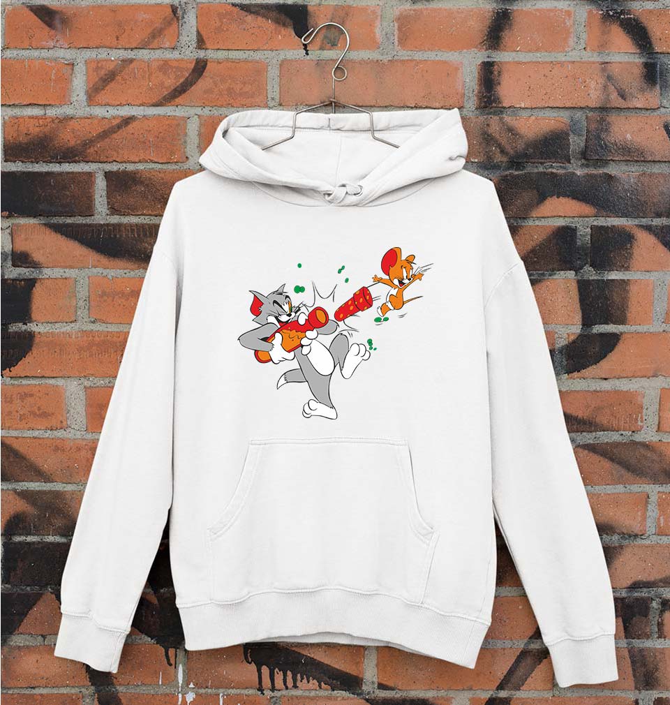 Tom and Jerry Unisex Hoodie for Men/Women-White-Ektarfa.online