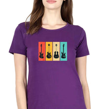 Load image into Gallery viewer, Guitar T-Shirt for Women-Purple-Ektarfa.online
