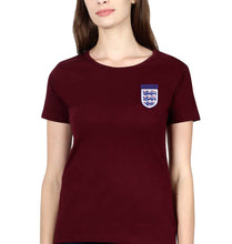 Load image into Gallery viewer, England Football T-Shirt for Women-Maroon-Ektarfa.online
