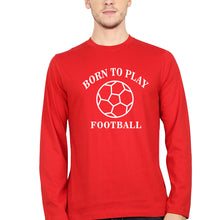Load image into Gallery viewer, Play Football Full Sleeves T-Shirt for Men-Red-Ektarfa.online
