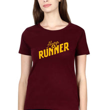 Load image into Gallery viewer, Runner Running T-Shirt for Women-Maroon-Ektarfa.online
