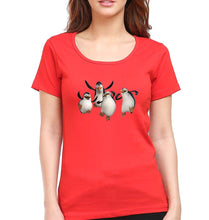 Load image into Gallery viewer, Penguins of Madagascar T-Shirt for Women-Red-Ektarfa.online
