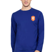 Load image into Gallery viewer, Netherlands Football Full Sleeves T-Shirt for Men-Royal Blue-Ektarfa.online
