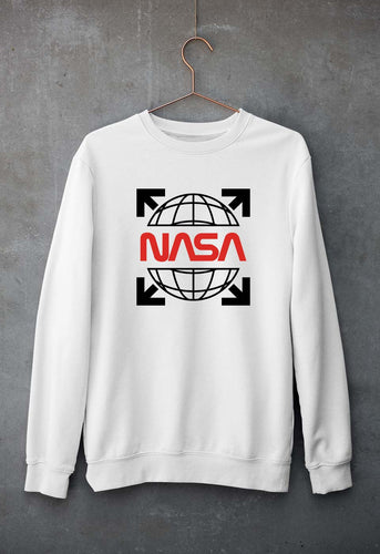 Nasa White Off Unisex Sweatshirt for Men/Women-White-Ektarfa.online