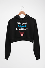 Load image into Gallery viewer, Biryani Crop HOODIE FOR WOMEN-Black-Ektarfa.online
