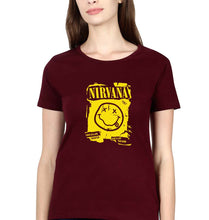 Load image into Gallery viewer, Nirvana T-Shirt for Women-Maroon-Ektarfa.online
