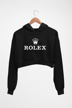 Load image into Gallery viewer, Rolex Crop HOODIE FOR WOMEN-Black-Ektarfa.online
