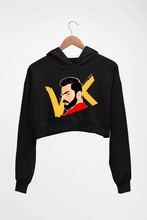 Load image into Gallery viewer, Virat Kohli Crop HOODIE FOR WOMEN-Black-Ektarfa.online
