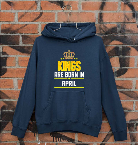 Kings Are Born In April Unisex Hoodie for Men/Women-Navy Blue-Ektarfa.online