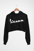 Load image into Gallery viewer, Vespa Crop HOODIE FOR WOMEN-Black-Ektarfa.online
