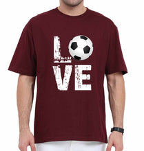 Load image into Gallery viewer, Love Football DNA Oversized T-Shirt for Men-Maroon-Ektarfa.online
