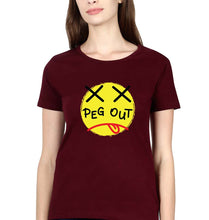 Load image into Gallery viewer, Peg Out T-Shirt for Women-Maroon-Ektarfa.online
