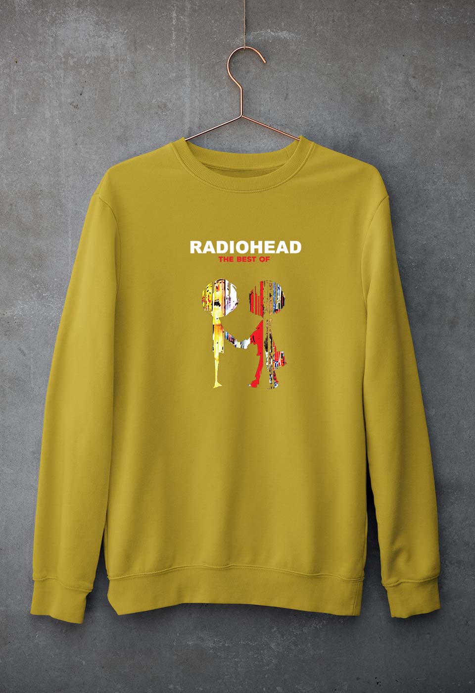 Radiohead Unisex Sweatshirt for Men/Women-Mustard Yellow-Ektarfa.online