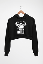 Load image into Gallery viewer, Gym Crop HOODIE FOR WOMEN-Black-Ektarfa.online
