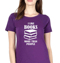 Load image into Gallery viewer, Like Books T-Shirt for Women-Purple-Ektarfa.online
