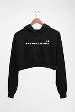 Load image into Gallery viewer, Jaywalking Crop HOODIE FOR WOMEN-Black-Ektarfa.online
