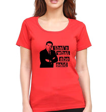 Load image into Gallery viewer, Michael Scott That&#39;s What She Said T-Shirt for Women-Red-Ektarfa.online
