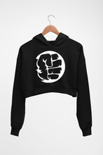 Load image into Gallery viewer, Hulk Superhero Crop HOODIE FOR WOMEN-Black-Ektarfa.online
