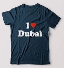 Load image into Gallery viewer, I Love Dubai T-Shirt for Men-Petrol Blue-Ektarfa.online
